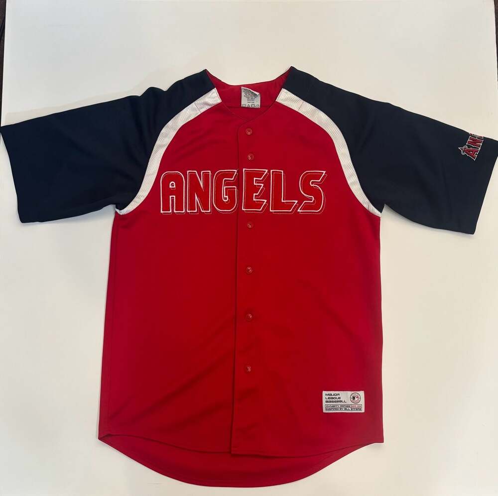 Los Angeles Angels MLB Baseball Jersey Red Short Sleeve Size Medium